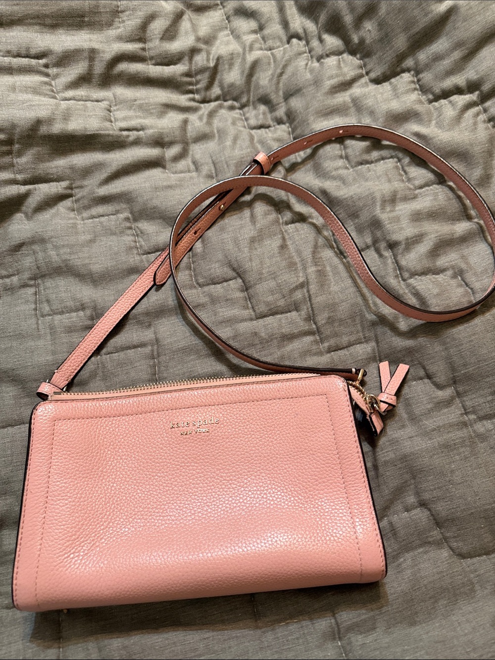 kate spade Pebbled Leather Pink Crossbody Bag